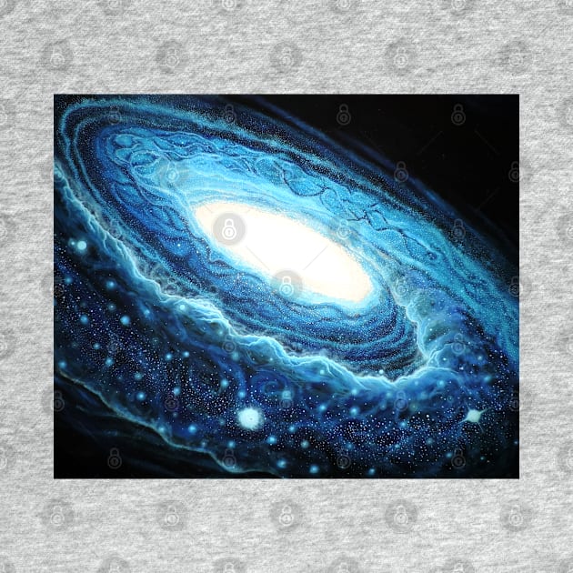 Deep blue Spiral Galaxy by SPACE ART & NATURE SHIRTS 